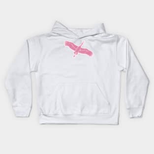 Pink Stork pattern Kids Hoodie